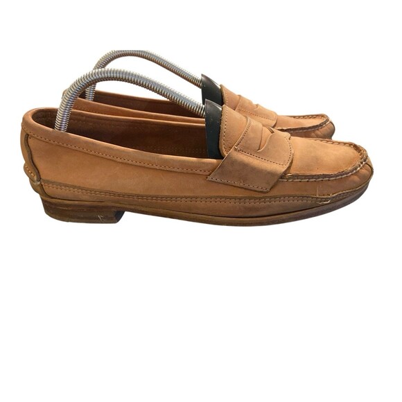 Polo Ralph Lauren Men’s Leather Penny Loafers Tan Brown Slip On Moccasins Size 9 - Picture 2 of 7